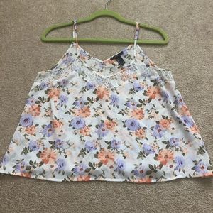Forever 21 Size Large Floral Tank Top